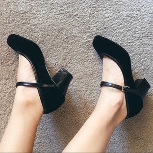 B.A.I.T. Velvet Black Mary Janes